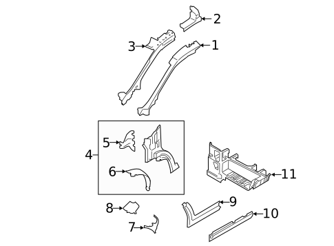 Hinge Pillar for 2022 Ford Transit-350 HD #1