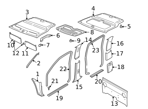 Interior Trim - Cab for 2003 Nissan Frontier #1