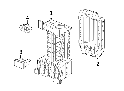Fuse & Relay for 2019 Mercedes-Benz GLC63 AMG S #1