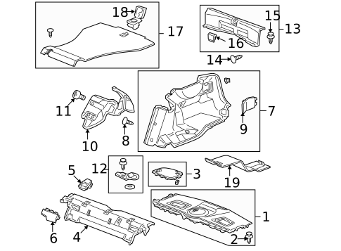 Interior Trim - Rear Body for 2014 Acura TSX #0