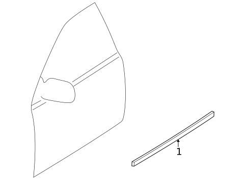 Exterior Trim - Front Door for 2002 Mazda Protege5 #0