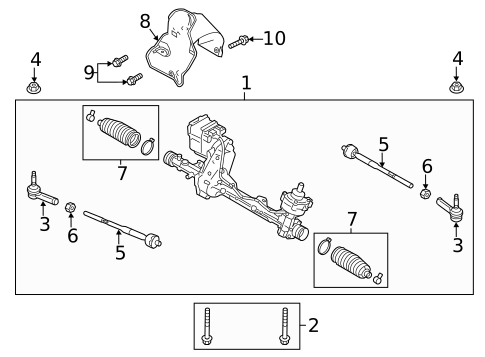 Steering Gear & Linkage for 2015 Lincoln MKS #0