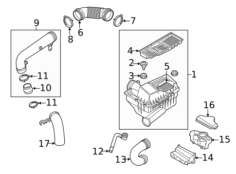Air Intake for 2015 Volkswagen Jetta #0