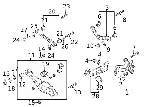 Rear Suspension for 2018 Hyundai Ioniq #1