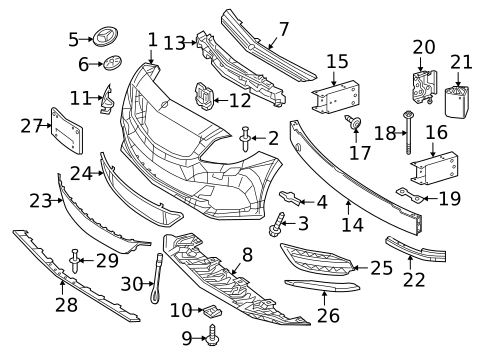 Bumper & Components - Front for 2016 Mercedes-Benz B 250e #0
