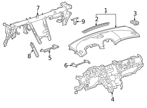Instrument Panel for 2020 Chevrolet Impala #2
