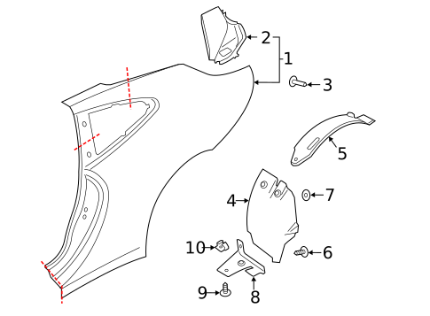 Quarter Panel & Components for 2022 Porsche 718 Spyder #2