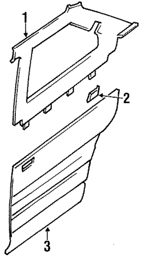 Interior Trim - Quarter Panels for 1990 Nissan Sentra #0