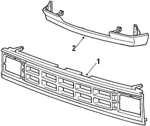 Grille & Components for 1990 Dodge Ram 50 #0