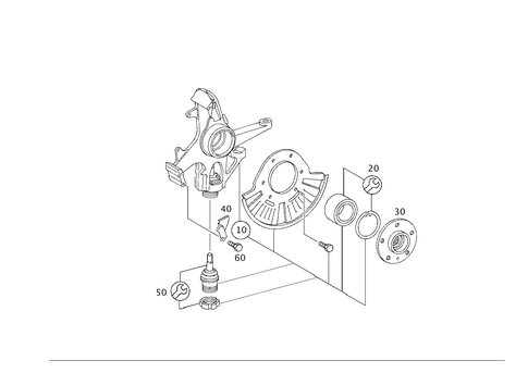 Steering Knuckle and Wheel Hub for 2002 Mercedes-Benz ML320 #0