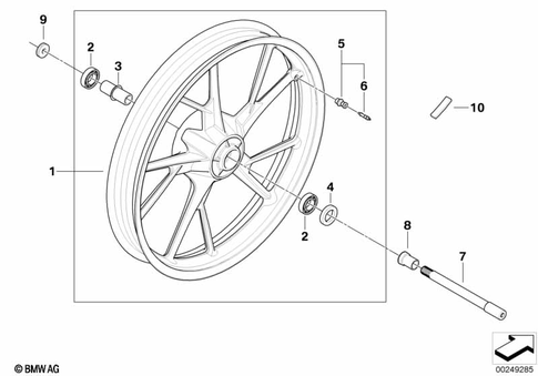 Wheels with Bearings for 2014 BMW-Motorrad G 650 GS #3