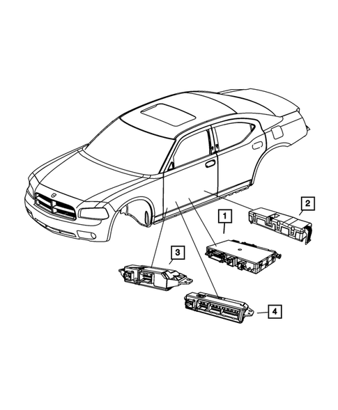 Keys, Modules and Engine Controllers for 2008 Dodge Charger #3