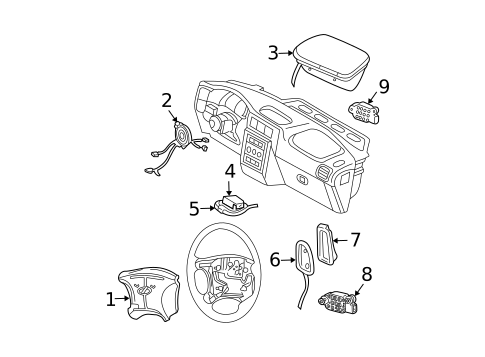 Air Bag Components for 2003 Chevrolet Venture #0