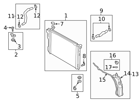 Radiator & Components for 2020 Genesis G90 #0