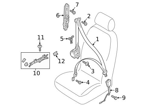 Front Seat Belts for 2017 Audi A3 Sportback e-tron #0