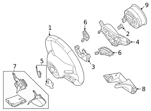 Steering Wheel & Trim for 2022 Mercedes-Benz GLB35 AMG #0