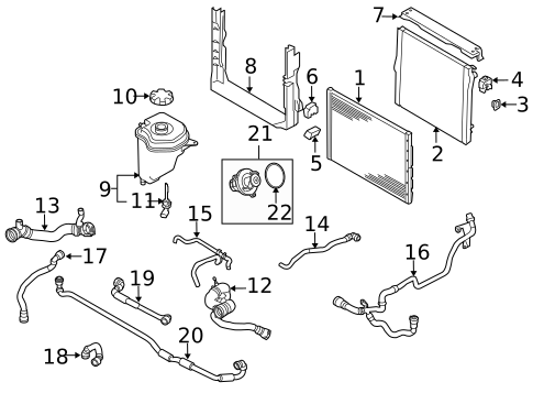 Radiator & Components for 2024 BMW M850i xDrive #6