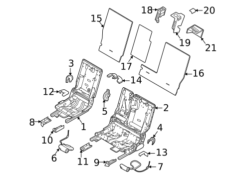 Second Row Seats for 2022 Land Rover Discovery Sport #3
