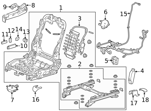 Power Seats for 2020 Acura MDX #1