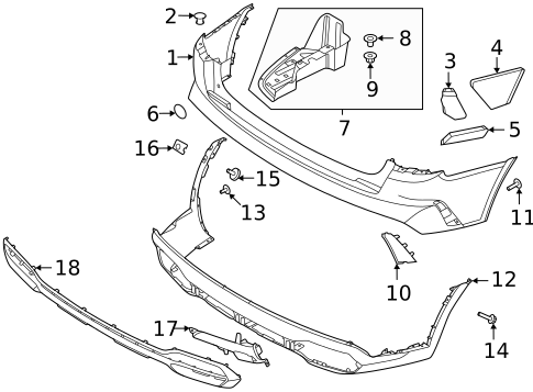 Bumper & Components - Rear for 2023 Kia Sorento #0