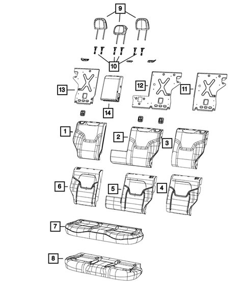 Rear Seats - Second Row for 2015 Jeep Renegade #1