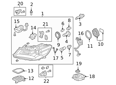 Bulbs - Chassis for 2010 Acura RL #0