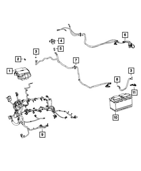 Battery, Battery Tray and Cables for 2021 Jeep Grand Cherokee #4