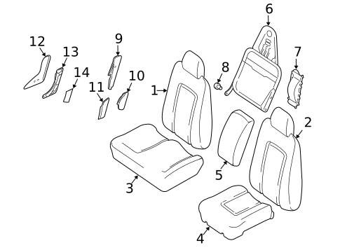 Front Seat Components for 2006 Ford Expedition #1