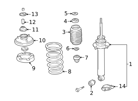 Struts & Components for 2000 Acura NSX #0