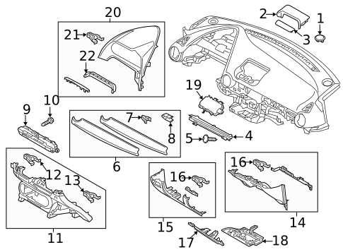 Instrument Panel Components for 2021 Mazda CX-3 #0