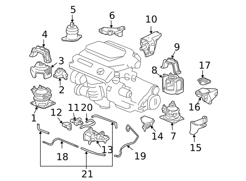 Engine & Trans Mounting for 2004 Honda Accord #1