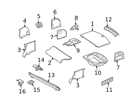 Interior Trim - Rear Body for 2005 Jaguar X-Type #1