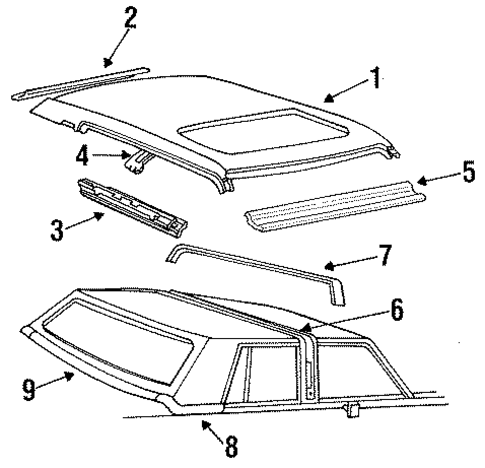 Roof & Components for 1986 Lincoln Town Car #0