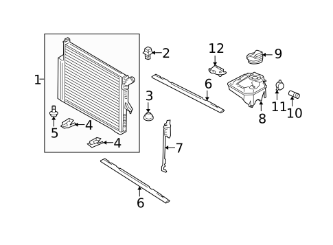 Radiator & Components for 2010 Volkswagen Touareg #1
