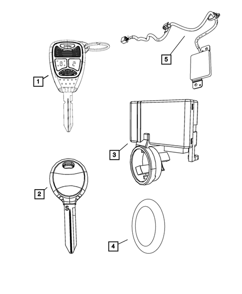 Keys, Modules and Engine Controllers for 2010 Dodge Ram 3500 #3