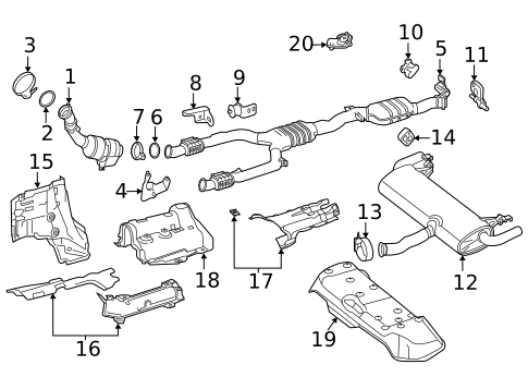 Exhaust Components for 2022 Mercedes-Benz GLC 43 AMG® #1