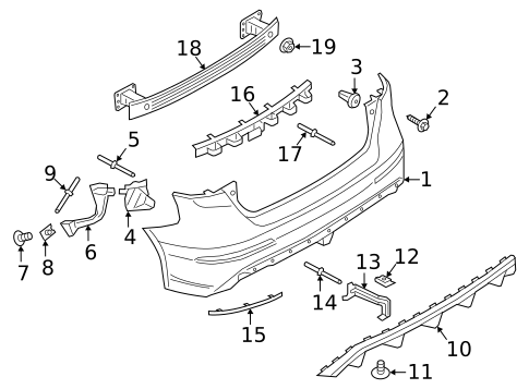 Bumper & Components - Rear for 2017 Ford Focus #0
