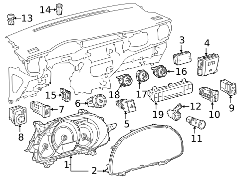 Switches for 2018 Toyota Corolla #1