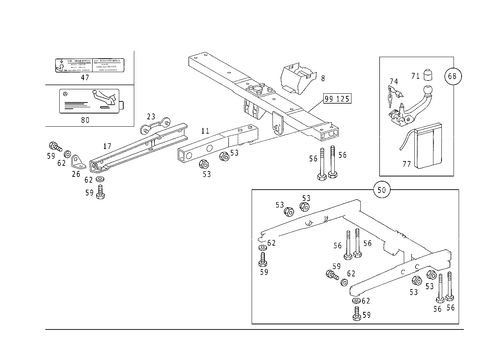 Trailer Coupling for 1988 Mercedes-Benz 300CE #1
