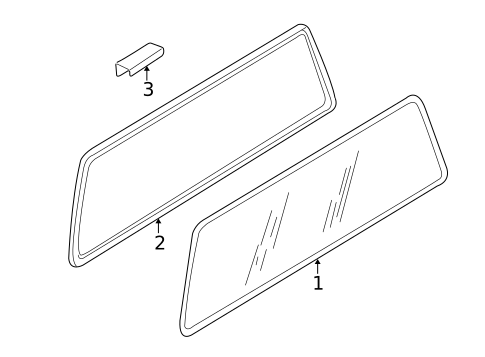 Glass & Hardware - Back for 2000 Nissan Frontier #1