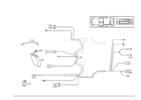 Radio Set and Loudspeaker for 1993 Mercedes-Benz 600SL #1