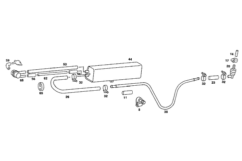 Closed Fuel-Evaporation-Control System for 1986 Mercedes-Benz 190E #1