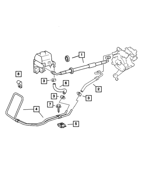 Power Steering Hoses for 2005 Chrysler Crossfire #0
