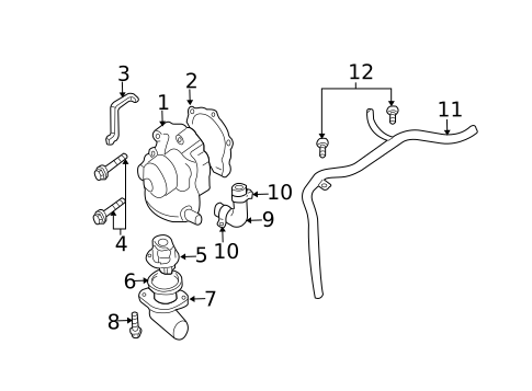 Water Pump for 2009 Subaru Legacy #0