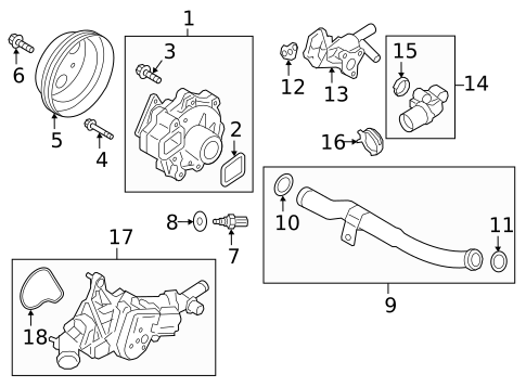 Water Pump for 2014 Mazda CX-5 #2