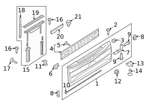 Tail Gate for 2021 Ford F-250 Super Duty #0