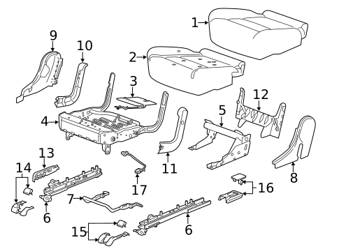 Rear Seat Components for 2018 Cadillac XT5 #2