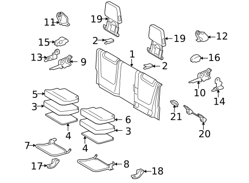 Rear Seat Components for 2015 Toyota Tacoma #1