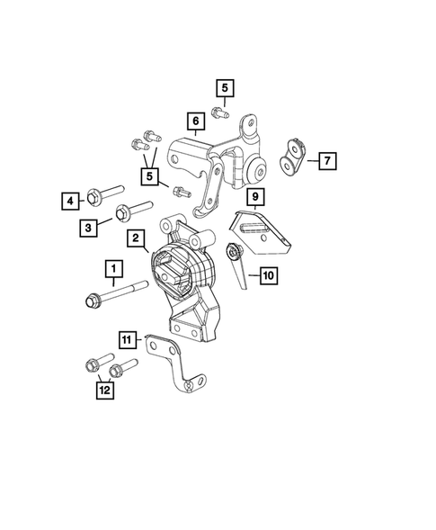 Engine Mounting for 2020 Ram 1500 #9