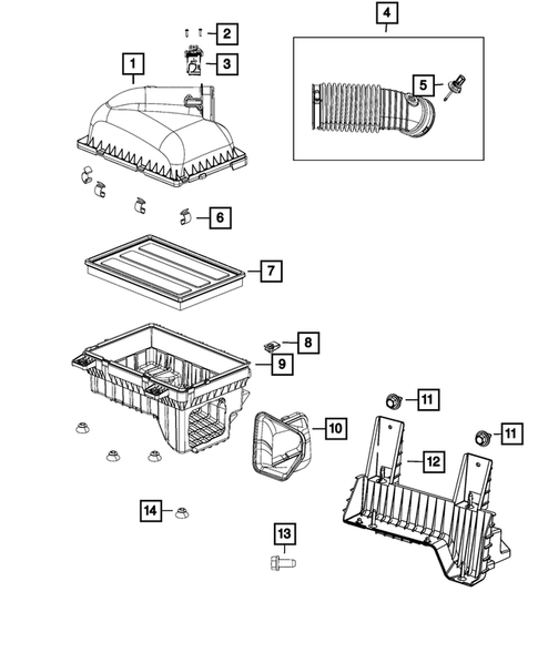 Air Cleaner for 2018 Ram 2500 #1